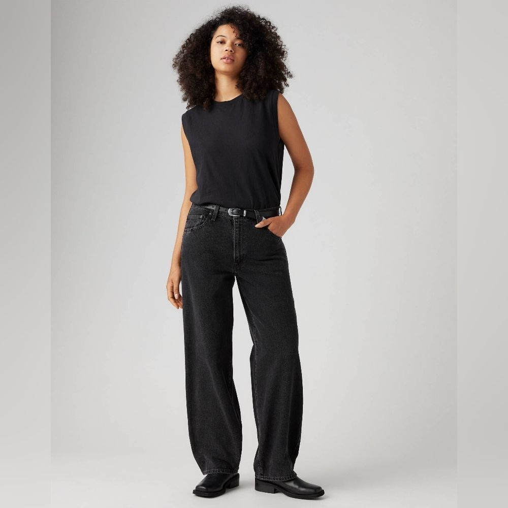 Levi's Baggy Dad Classic Black Jeans Women's Size 28
